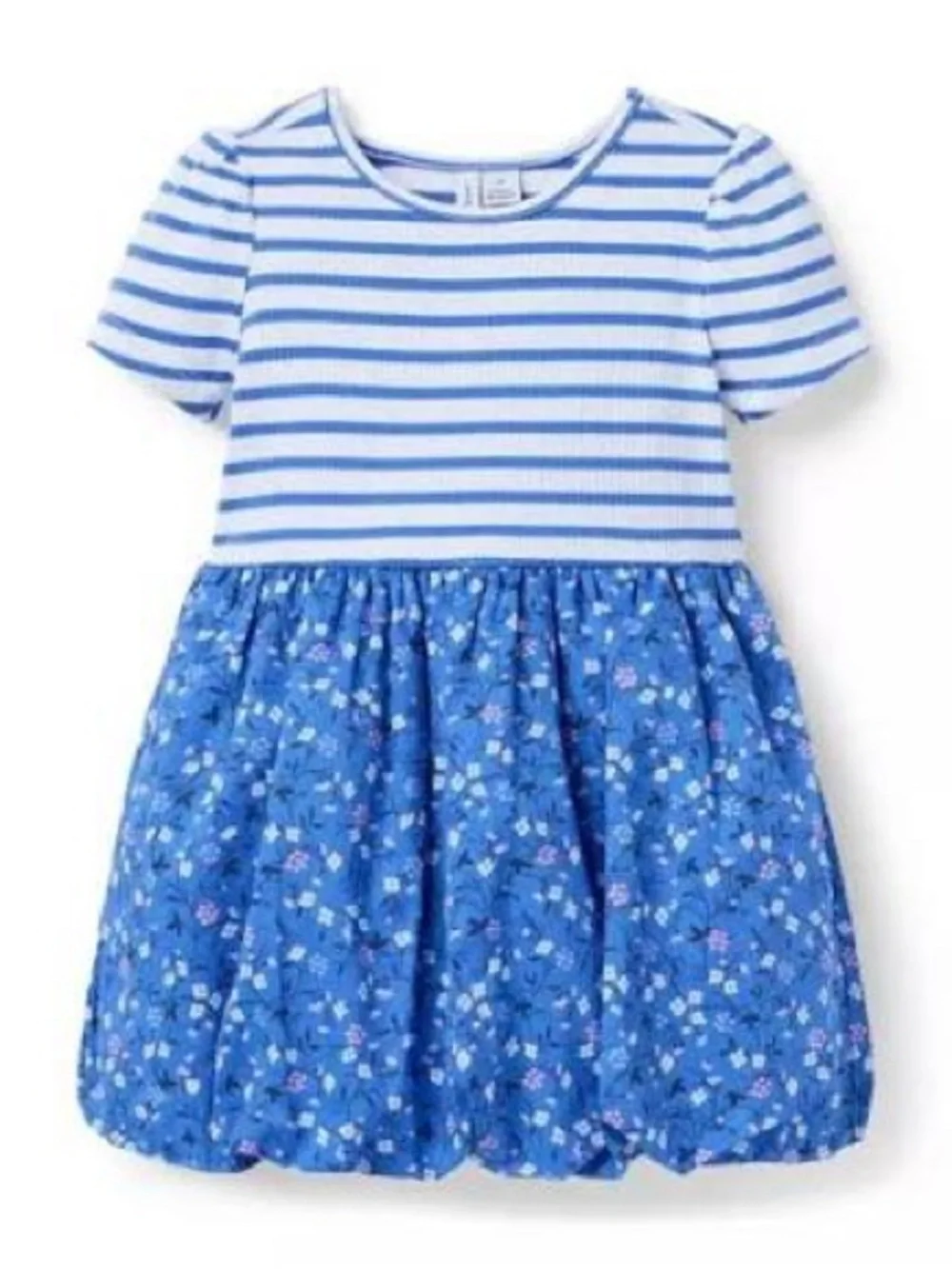 Janie and Jack 3T Striped & Floral Cotton Dress